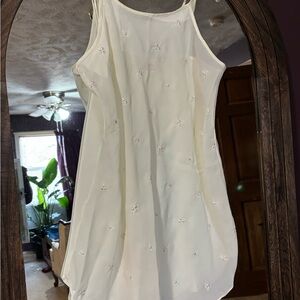 🕊️ Vintage Gilligan & O’Malley Sheer Pearl Slip Dress 🕊️